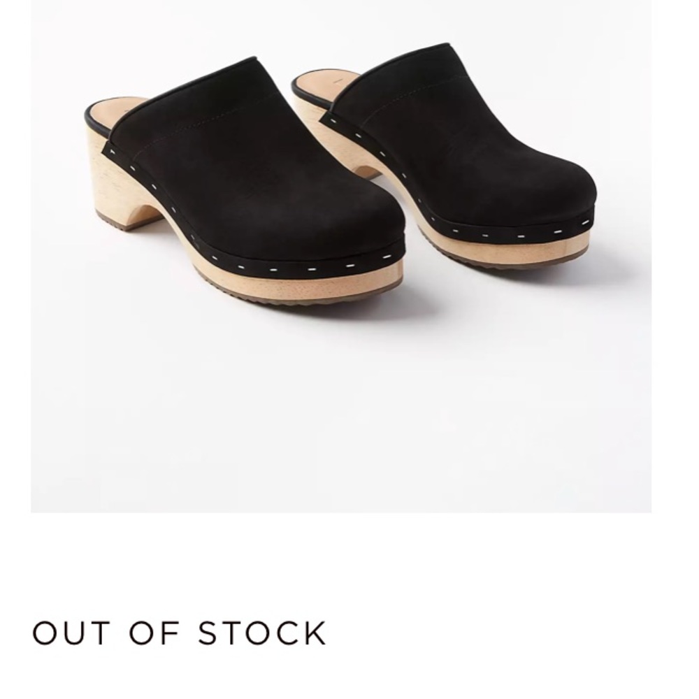 LOFT - Black Clogs - worn once around the house.